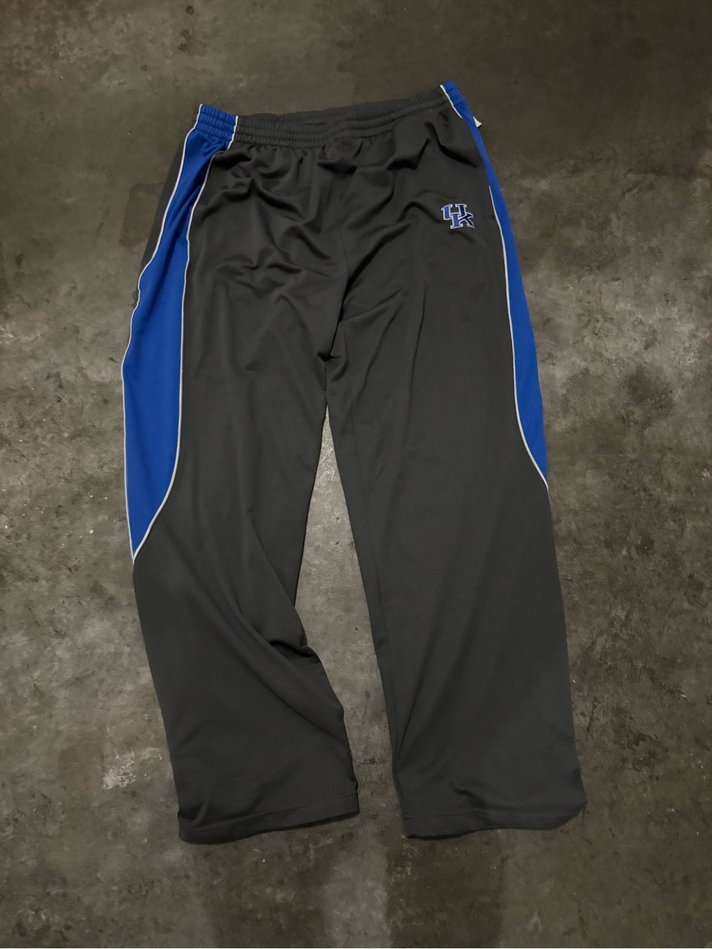 Champion Black Sweatpants with Royal Blue Side Panels